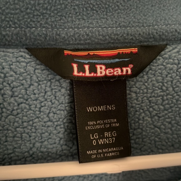 L.L. Bean Quarter Zip Fleece L - Picture 2 of 8